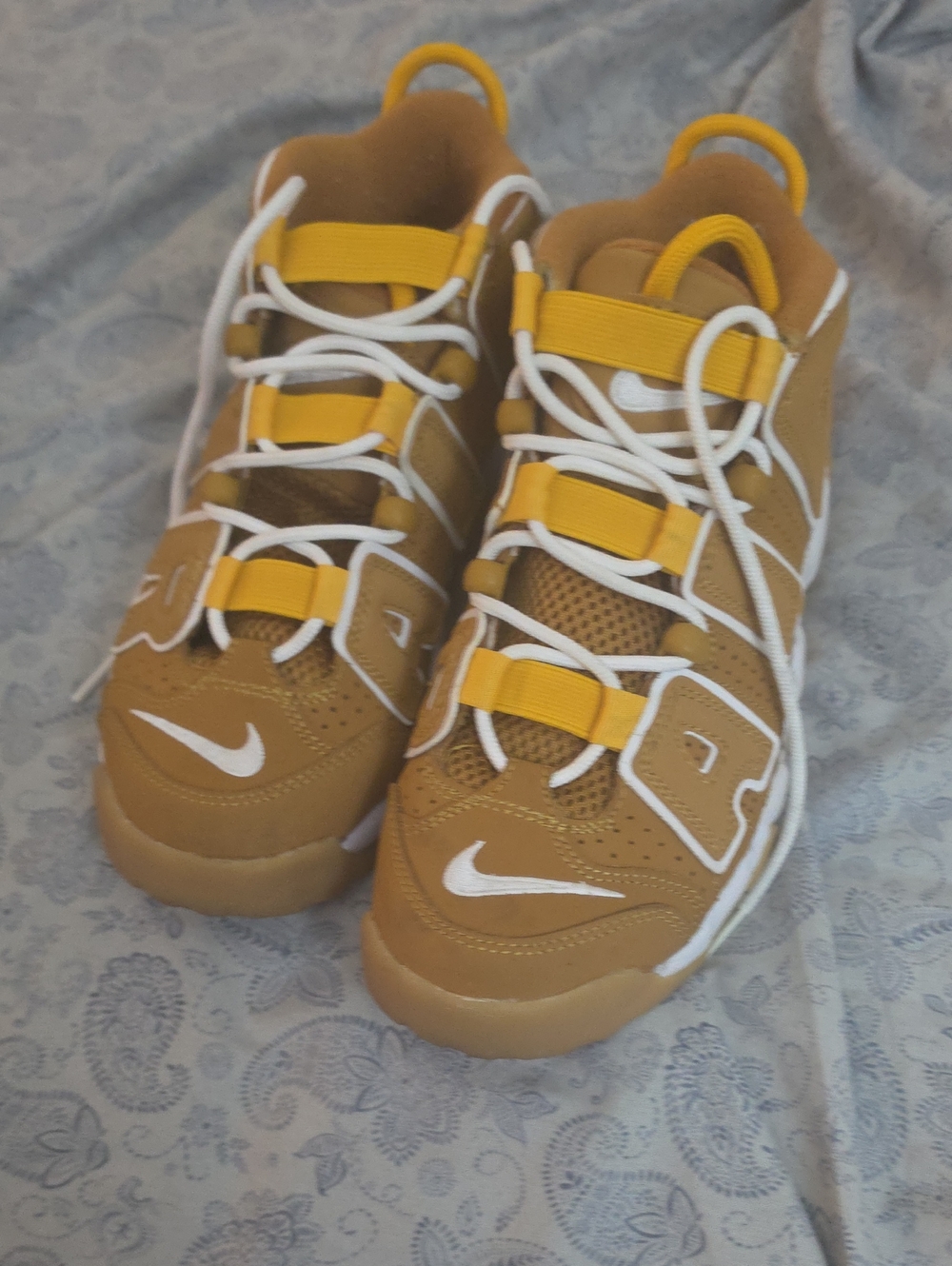 Nike Kids Mustard and White Swoosh Sneakers